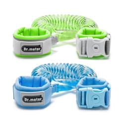 HLD Anti Lost Wrist Link, Dr.meter 2 Pack Toddler Safety Leash \w Key Lock, Reflective Child Walking Harness - Dual 8.2Ft Length Pink & Kids Leash