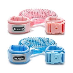 HLD Anti Lost Wrist Link, Dr.meter 2 Pack Toddler Safety Leash \w Key Lock, Reflective Child Walking Harness - Dual 8.2Ft Length Pink & Kids Leash