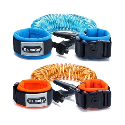 HLD Toddler Leash, Dr.meter 2 Pack Toddler Safety Leash \w Key Lock, Reflective Child Walking Harness Rope Leash for Kids Babies, 8.2Ft Blue + 4.92Ft