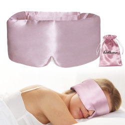 HLD Silk Eye Mask for Women for Men, Sleep Eye Masks, Eye Mask for Sleeping Silk, Blackout Eye Covers Adjustable, Skin Friendly Large Size, Soft