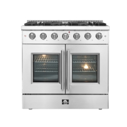FORNO Galiano 36-Inch Freestanding French Door Gas Range
