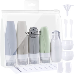 HLD Travel Bottles for Toiletries 15 Pieces \w Travel Toiletries Bag Travel Spray Bottle Travel Containers, Travel Essentials, Travel Accessories