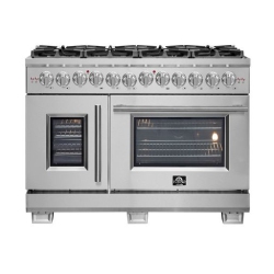 FORNO Capriasca 48-Inch Freestanding French Door Dual Fuel Range