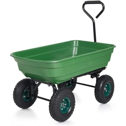 PROGRADE Garden Dump Cart, Garden Cart Heavy Duty Utility Lawn Yard Dump Cart With Sturdy Steel Frame And 10" Pneumatic Tires