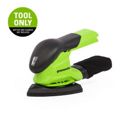 GREENWORKS G24V Cordless Finishing Sander, Battery And Charger Not Included