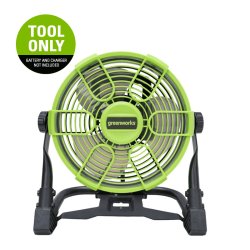 GREENWORKS 24V Fan With 5 Speed Settings And 360° Rotating Head