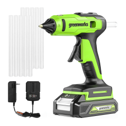 GREENWORKS 24V Cordless Glue Gun With 2.0Ah Battery & Fast Preheating
