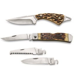 BTI TOOLS Uncle Henry Switch-It Folder And Fixed Blade Knives