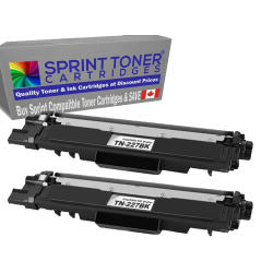 SPRINT TONER Brother Compatible Tn227 High Yield Toner Cartridge W/chip Tn227Bk 2 Pack - Canadian Company In Black
