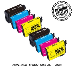 BESTONER 2Set Compatible Ink Cartridge Replacement for Epson T252 252 Xl to Use \w Workforce Wf-3620 Wf-3640 Wf-7110 Wf-7210 Wf-7610 Wf-7620 Wf-7710