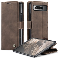 HLD Google Pixel Fold Case, Shockproof Flip Folio Leather Wallet Case With Card Slots Invisible Kickstand for Google Pixel Fold