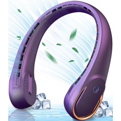 HLD Portable Neck Fan, Hands Free Bladeless Fan Rechargeable, 4000Mah Battery Operated USB Wearable Personal Fan, Upgraded Air Volume, 3 Speeds