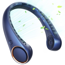 HLD Neck Fan Portable Rechargeable, Battery Operated Neck Fans for Women 4000Mah, 360° Cooling, 3 Speeds Quiet, Personal Bladeless Small Fan Neck