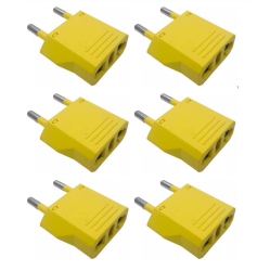 HLD 6 Pack Of Us/ca to European Plug Adapter Travel Power Plug Universal Power Jack Wall Plug Converter Input Usa/canada to Europe/asia Socket