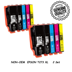 BESTONER 2Set Compatible Ink Cartridge Replacement for Epson T273 273 Xl to Use \w Expression Premium Xp-520 Xp-600 Xp-610 Xp-620 Xp-800 Xp-810