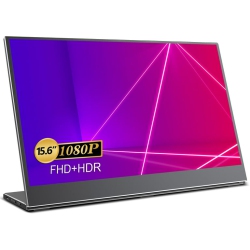 UPERFECT 15.6 Inch Portable Monitor Freestanding Frameless, Fhd 1080P Freesync Ips HDr USB C Gaming Display \w Smart Stand for Xbox Ps5 Laptop PC
