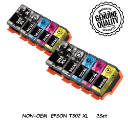 BESTONER 2Set Compatible Ink Cartridge Replacement for Epson T302 302 Xl to Use With Expression Premium Xp-6000 Xp6000 Xp-6100 Printer