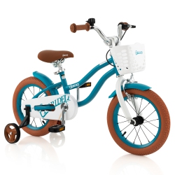 COSTWAY 14" Kid's Bike With Removable Training Wheels & Basket for 3-5 Years Old