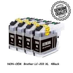 BESTONER 4 Compatible Replacement for Brother Lc203 Lc201 Lc201Xl Lc203Xl Lc-203 Ink to Work \w Brother Mfc-J460Dw J480Dw J485Dw J680Dw J880Dw