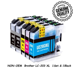 BESTONER 1 Set & 1Bk Compatible Replacement for Brother Lc203 Lc201 Lc201Xl Lc203Xl Lc-203 Ink to Work \w Brother Mfc-J460Dw J480Dw J485Dw J680Dw