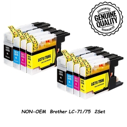BESTONER 2Set Replacement for Brother Lc75Xl Ink Cartridge High Yield Of Lc75 Brother Ink Lc-71 Lc-75 for Mfc-J280W J425W J430W J435W J5910Dw J625Dw