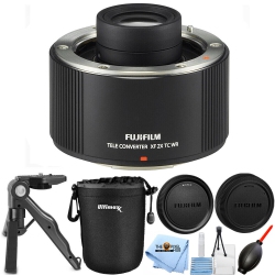 FUJIFILM Xf 2X Tc Wr Teleconverter + Tripod + Lens Pouch Bundle 16516271