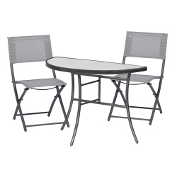 SUNMATE CASUAL 3PC Bistro Set Contemporary Style Outdoor Dining Furniture
