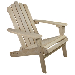 NORTHLIGHT 36" Natural Classic Folding Wooden Adirondack Chair In Brown