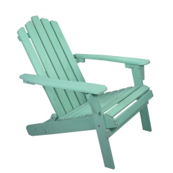 NORTHLIGHT 36" Classic Folding Wooden Adirondack Chair In Green
