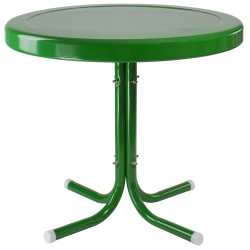 NORTHLIGHT 22" Outdoor Retro Tulip Side Table In Green