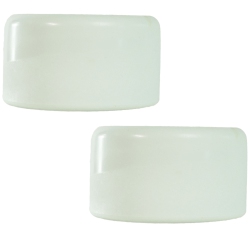 POOL CENTRAL Set Of 2 Smooth Swimming Pool Ladder Bumper Cap Plugs 2.25" In White