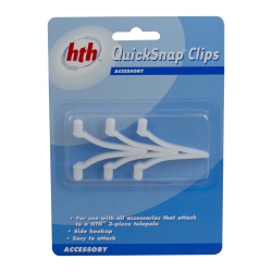 POOL CENTRAL Set Of 3 Replacement Butterfly Clips for Pool Cleaning Poles In White