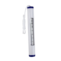 NORTHLIGHT 6.75" White And Round Swimming Pool Thermometer With Cord In Blue