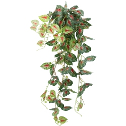 NORTHLIGHT 39.5" Artificial Caladium Hanging Floral Bush