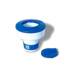 SWIM CENTRAL 7-Inch And White Adjustable Floating Swimming Pool Chemical Dispenser In Blue
