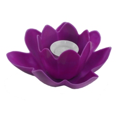 SWIM CENTRAL 7.5" Hydrotools Swimming Pool Or Spa Floating Flower Candle Light In Magenta