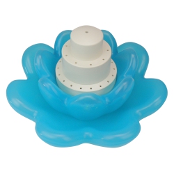 SWIM CENTRAL Floating Blossom Flower Triple Tier Water Fountain for Swimming Pools In Blue