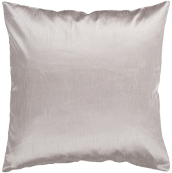 TIWARI HOME 18" Solid Sleek Square Throw Pillow Cover In Gray