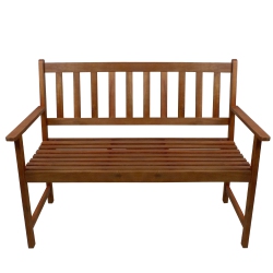 NORTHLIGHT 48" Acacia Wood Outdoor Patio Bench In Light Brown