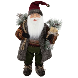 NORTHLIGHT 24" Country Rustic Santa Claus Christmas Figure