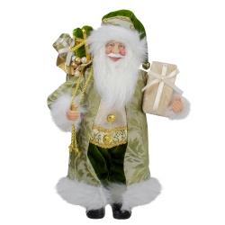 NORTHLIGHT 13" Santa Claus With Gift Sack Standing Christmas Figure