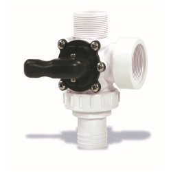 SWIM CENTRAL Hydrotools Swimming Pool And Spa Standard Right Outlet 3-Way Ball Valve - 6.25