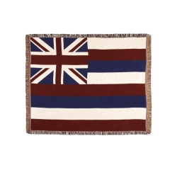SIMPLY HOME Hawaii State Flag Tapestry Throw Blanket With Fringe - 60" X 50