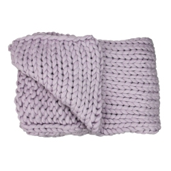 NORTHLIGHT Cable Knit Plush Throw Blanket 50 X 60 In Purple