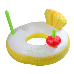 SWIM CENTRAL 41" And White Piña Colada Inflatable Swimming Pool Inner Tube Ring Float In Yellow