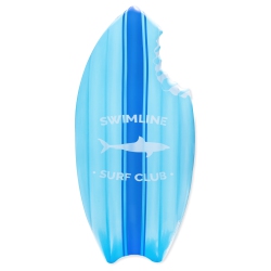 SWIMLINE Shark Bite Surfboard Swimming Pool Inflatable Raft - 73" - In Blue