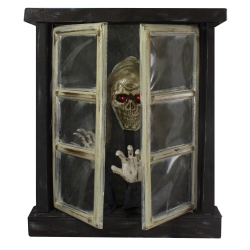NORTHLIGHT 29" Lighted And Animated Opening Window Halloween Decoration