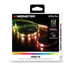 MONSTER Mlb7-1027-Blk Led 6.5 Ft Indoor Light Strip, USB-Powered
