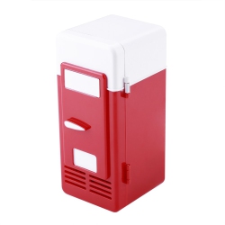 HLD Mini USB Fridge - Led USB Refrigerator - Portable Compact Refrigerator - Drinks Beverage Cans, Refrigerator And Heater - for Home, Office, Car(Red)