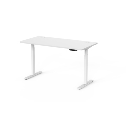 ERGOLOOP Snow - Dual Motor Electric Sit - Stand Desk 59" X 29.5" Top \w Memory Adjustments, Timer And Anti-Collision System Built On Top Notch